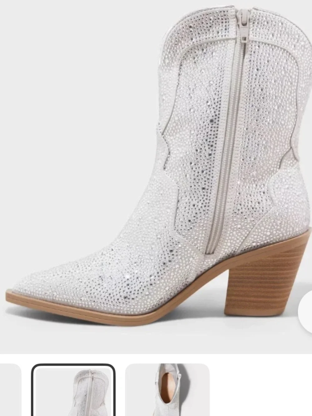 Rhinestone Ankle Boots